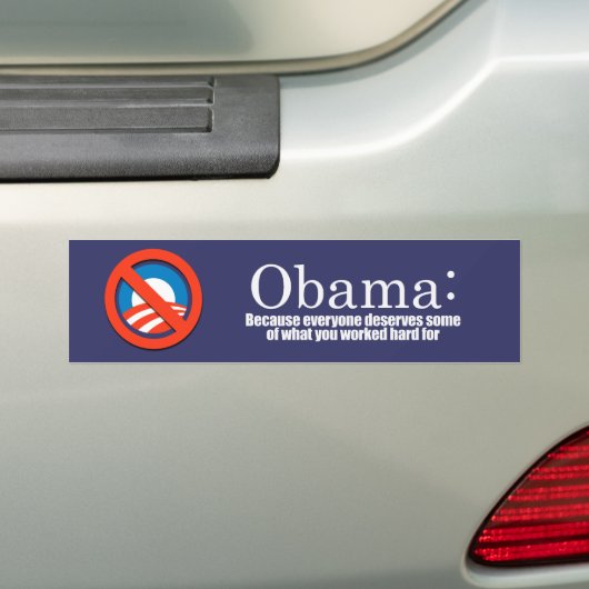 Autocollant De Voiture Anti-Obama - puisque chacun mérite votre argent (En voiture)