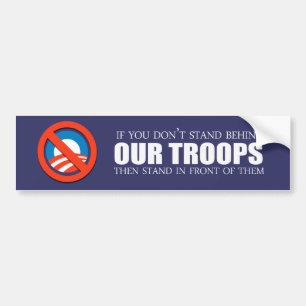 Autocollant De Voiture Anti-Obama - si vous ne vous tenez pas derrière