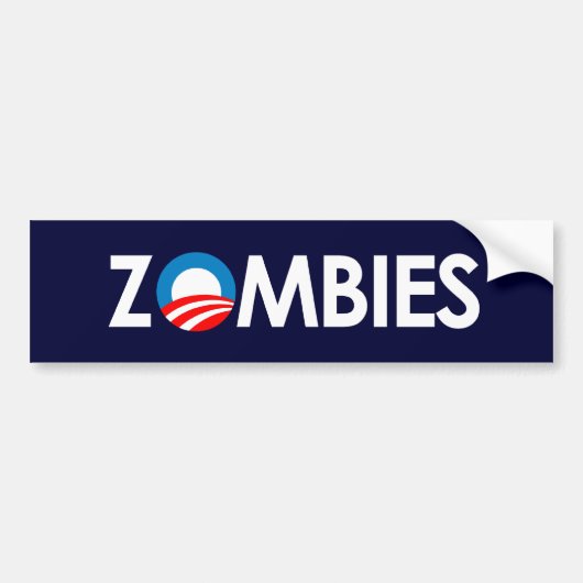 Autocollant De Voiture Anti-Obama - zombis blancs (Devant)