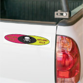 AUTOCOLLANT DE VOITURE ANTI-OGM ET VAX KILLS (Sur camion)