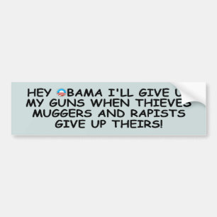 Autocollant De Voiture Anti pro armes à feu d'Obama pas plus d'Obama