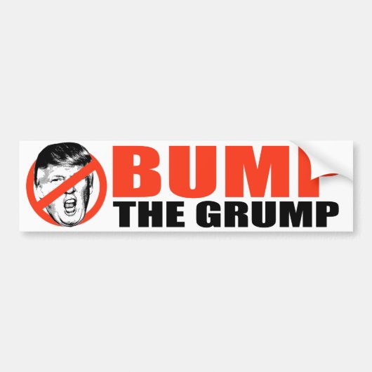 Autocollant De Voiture ANTI-TRUMP - Bump the Grump (Devant)