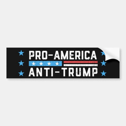 Autocollant De Voiture Anti-Trump pro-américain (Devant)