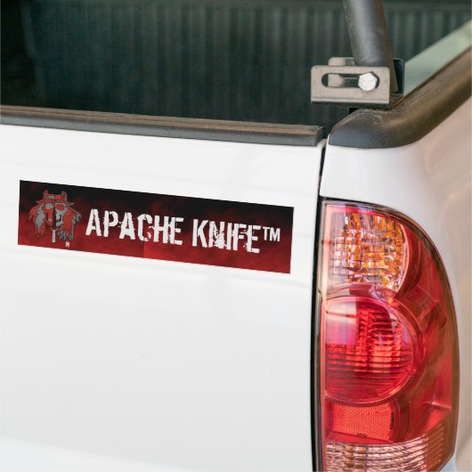 Autocollant De Voiture Apache Kinfe ®️ ™️ 🇺 🇸 Bumper Sticker (Sur camion)