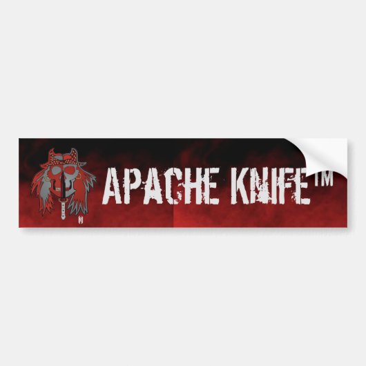 Autocollant De Voiture Apache Kinfe ®️ ™️ 🇺 🇸 Bumper Sticker (Devant)