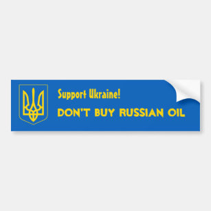 Autocollant De Voiture Appui Ukraine ! N'achetez pas l'huile russe