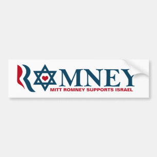 Autocollant De Voiture Appuis Israël de Mitt Romney