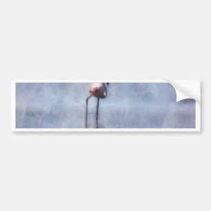 Autocollant De Voiture Aquarelle de Flamant rose solaire
