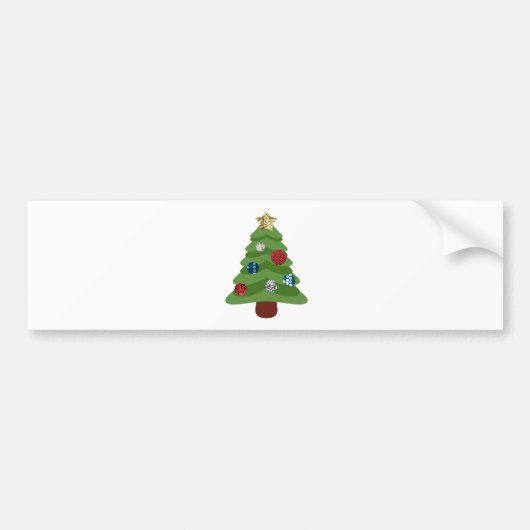 Autocollant De Voiture arbre de noël émoji (Devant)