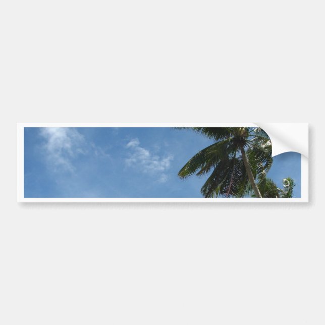 Autocollant De Voiture Arbre de noix de coco (Devant)