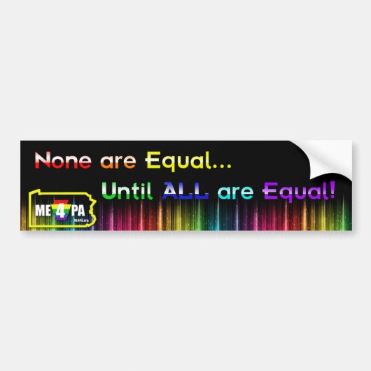 Autocollant De Voiture Arc-en-ciel Bumpersticker (Devant)