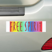 Autocollant De Voiture Arc-en-ciel d'esprit libre (En voiture)