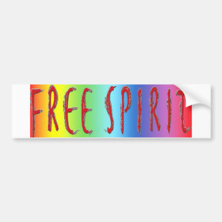 Autocollant De Voiture Arc-en-ciel d'esprit libre