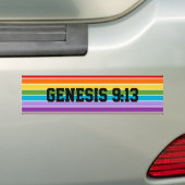 Autocollant De Voiture Arc-en-ciel, Genèse 9:13 (En voiture)