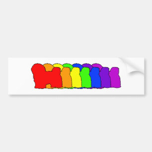 Autocollant De Voiture Arc-en-ciel Havanese