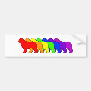 Autocollant De Voiture Arc-en-ciel Newfie