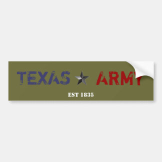 AUTOCOLLANT DE VOITURE ARMÉE DU TEXAS