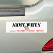 Autocollant De Voiture Armée Wifey (En voiture)