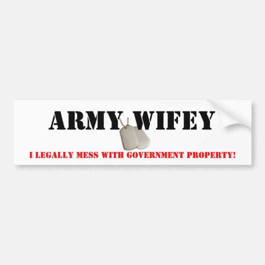 Autocollant De Voiture Armée Wifey (Devant)