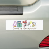Autocollant De Voiture Armes de destruction de maths (En voiture)