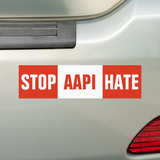 Autocollant De Voiture Arrêt AAPI Asian Hate Bumper Sticker (En voiture)