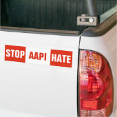 Autocollant De Voiture Arrêt AAPI Asian Hate Bumper Sticker (Sur camion)