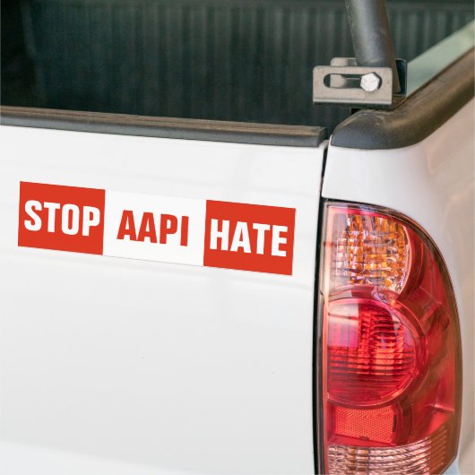 Autocollant De Voiture Arrêt AAPI Asian Hate Bumper Sticker (Sur camion)