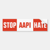 Autocollant De Voiture Arrêt AAPI Asian Hate Bumper Sticker (Devant)