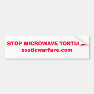 AUTOCOLLANT DE VOITURE ARRÊTEZ LA TORTURE DE MICRO-ONDE !