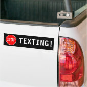 AUTOCOLLANT DE VOITURE ARRÊTEZ LE SERVICE DE MINI-MESSAGES ! (Sur camion)