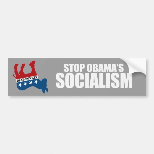 Autocollant De Voiture ARRÊTEZ le SOCIALISME Bumpersticker d'OBAMA (Devant)