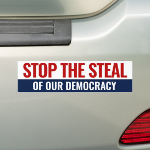 Autocollant De Voiture Arrêtez le vol de notre démocratie - Anti Trump