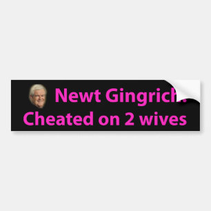 Autocollant De Voiture Arrêtez Newt Gingrich !