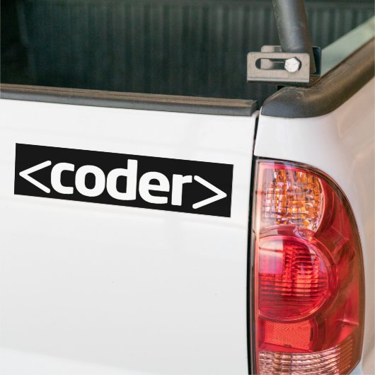 Autocollant De Voiture Arrière - plan noir coder (Sur camion)