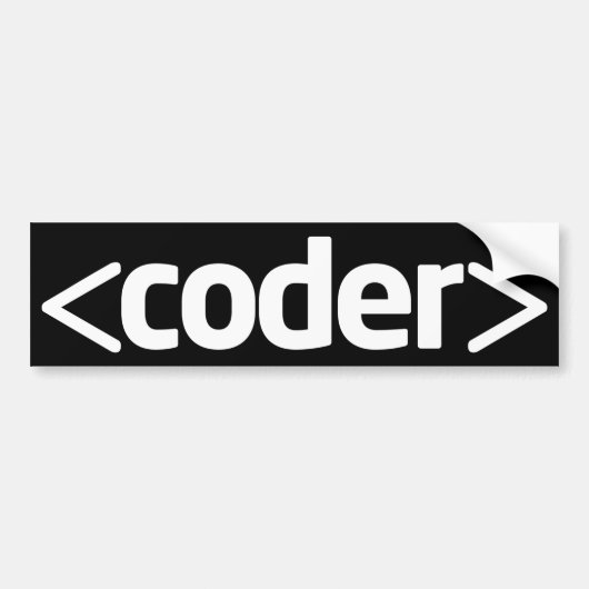 Autocollant De Voiture Arrière - plan noir coder (Devant)
