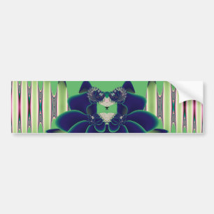 Autocollant De Voiture Art botanique fractal du lotus sarcelle foncé