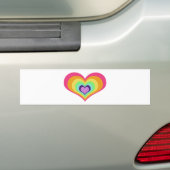 Autocollant De Voiture Art de coeurs d'arc-en-ciel (En voiture)