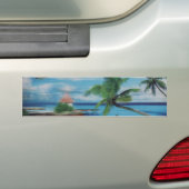 Autocollant De Voiture Art de la scène de plage tropicale (En voiture)