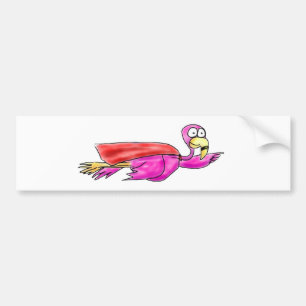 Autocollant De Voiture Art lunatique de Flamant rose de cap rose superbe