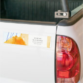 Autocollant De Voiture Artistic Abstrait bleu aquarelle (Sur camion)