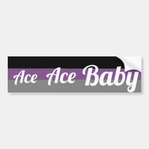 Autocollant De Voiture As, adhésif pour pare-chocs asexuel de bébé d'as