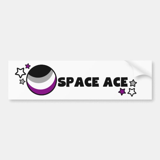 Autocollant De Voiture As de l'espace - Asexuality (Devant)