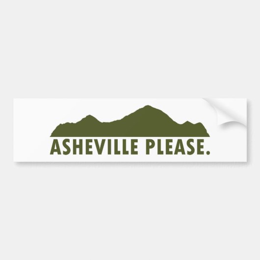 Autocollant De Voiture Asheville s'il vous plaît (Devant)