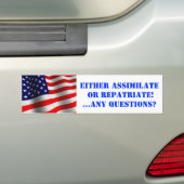 Autocollant De Voiture Assimilez ou rapatriez (En voiture)