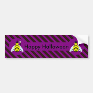 Autocollant De Voiture Assistant Abeille magique d'Halloween Purple et ba