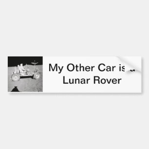 Autocollant De Voiture Astronaute conduisant le Lander lunaire sur la