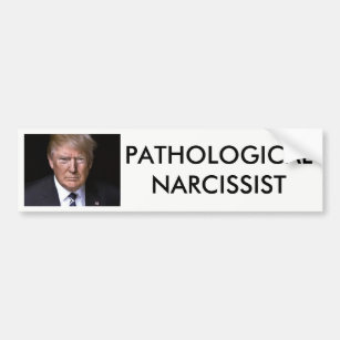 Autocollant De Voiture Atout pathologique d'Anti-Donald de Narcissist
