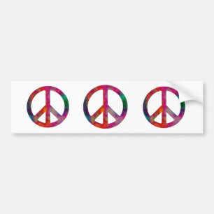 Autocollant De Voiture Attachez le symbole de paix de colorant, attachez