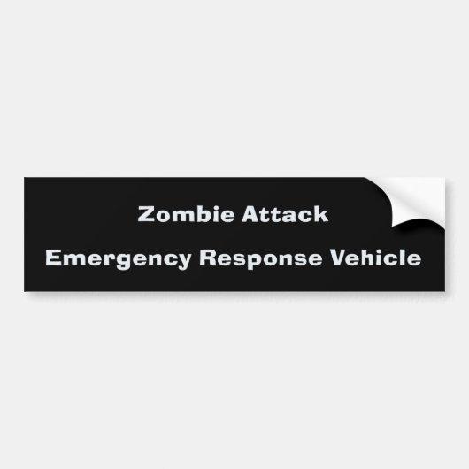 Autocollant De Voiture Attaque BumperSticker de zombi (Devant)