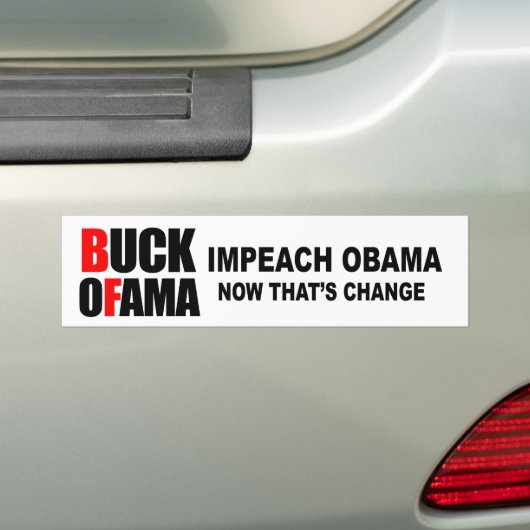 Autocollant De Voiture Attaquez Obama - maintenant qu'est le changement (En voiture)